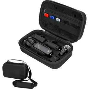 Pocket 3 Case, Portable Carrying Case Bag for DJI  Pocket 3 Creator Combo,  Pocket 3 Travel Protective Case with  Strap and MicroSD Card Case, Small Pocket for Accessories Storage