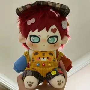 2026 new 20cm Anime Peripheral Gaara Cotton Doll with Changeable Clothes Cute Cartoon Soft Doll Kawaii Birthday Gift