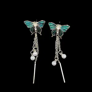 Butterfly-Shaped Stud Earrings | 925 Silver Gold-Plated Posts
