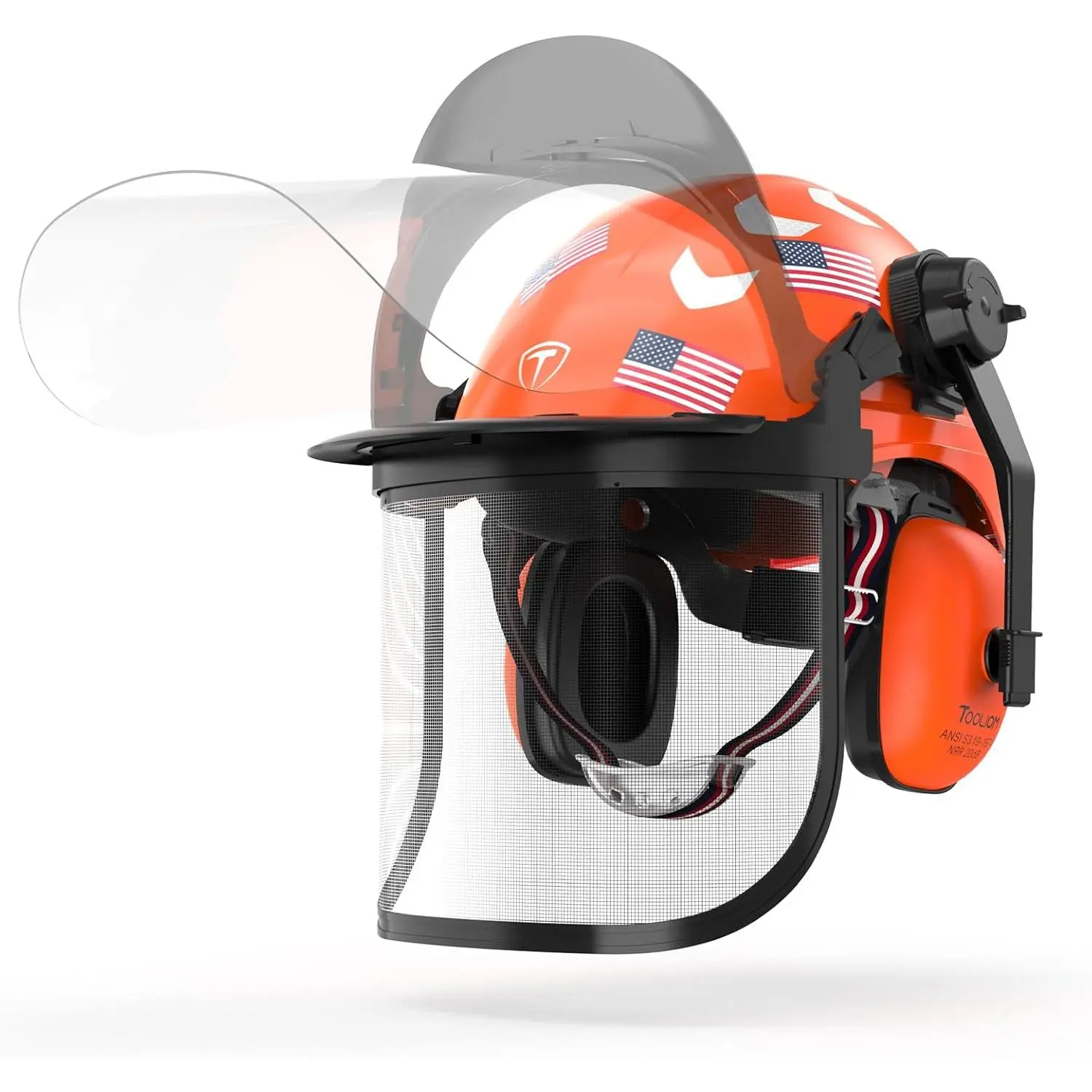 Chainsaw Helmet with Face Shield and Ear Muffs, Forestry Safety Helmet, ANSI Z89.1 Certified Arborist Helmet, Chainsaw Safety Equipment