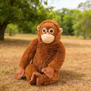 Cute Younge Skog Gorilla Plush Toy, Long Arm Monkey Pillow, Soft Huggable Stuffed Animal, Perfect Gift for Kids Birthday Festival