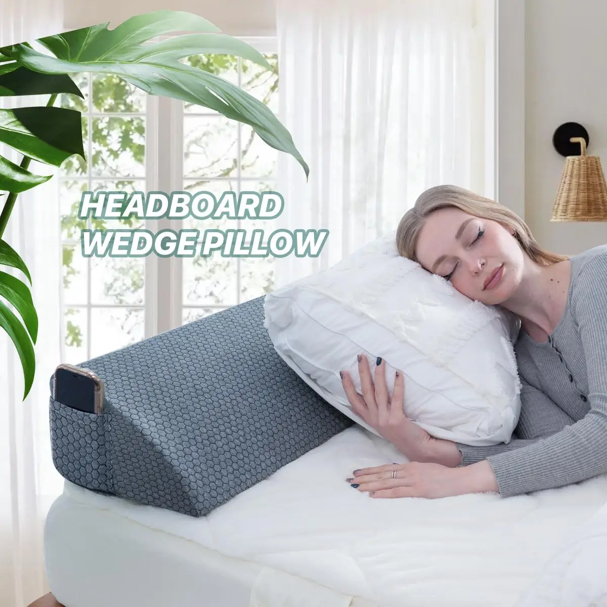 Wedge Pillow, 1 Count Split Gap Filler for Bed, Mattress Connector Replaces A Mattress Gap Filler, Birthday Gift Ideas, Gifts for Dad, Orthopedic Memo