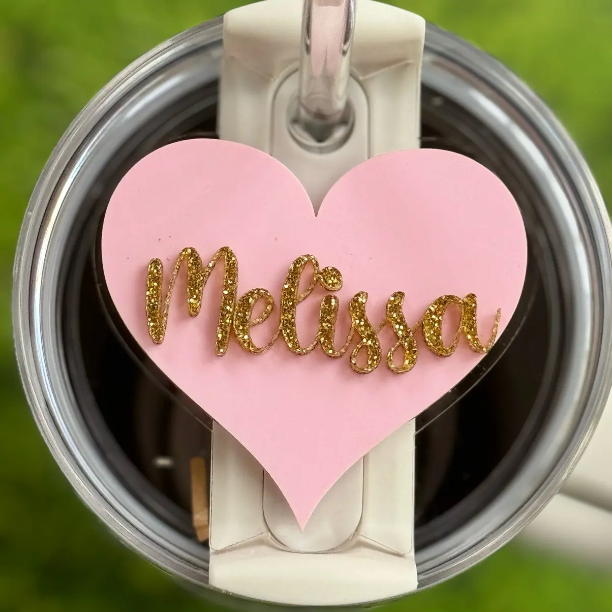 Personalized tumbler topper • Heart tumbler topper • Tumbler accessories • 40oz 30pz 20oz tumbler topper