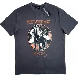 New Fleetwood Mac Rumours T-Shirt in Grey Cotton - Short Sleeve, BNWT, Licensed by Primark Tshirt Casual Clothing
