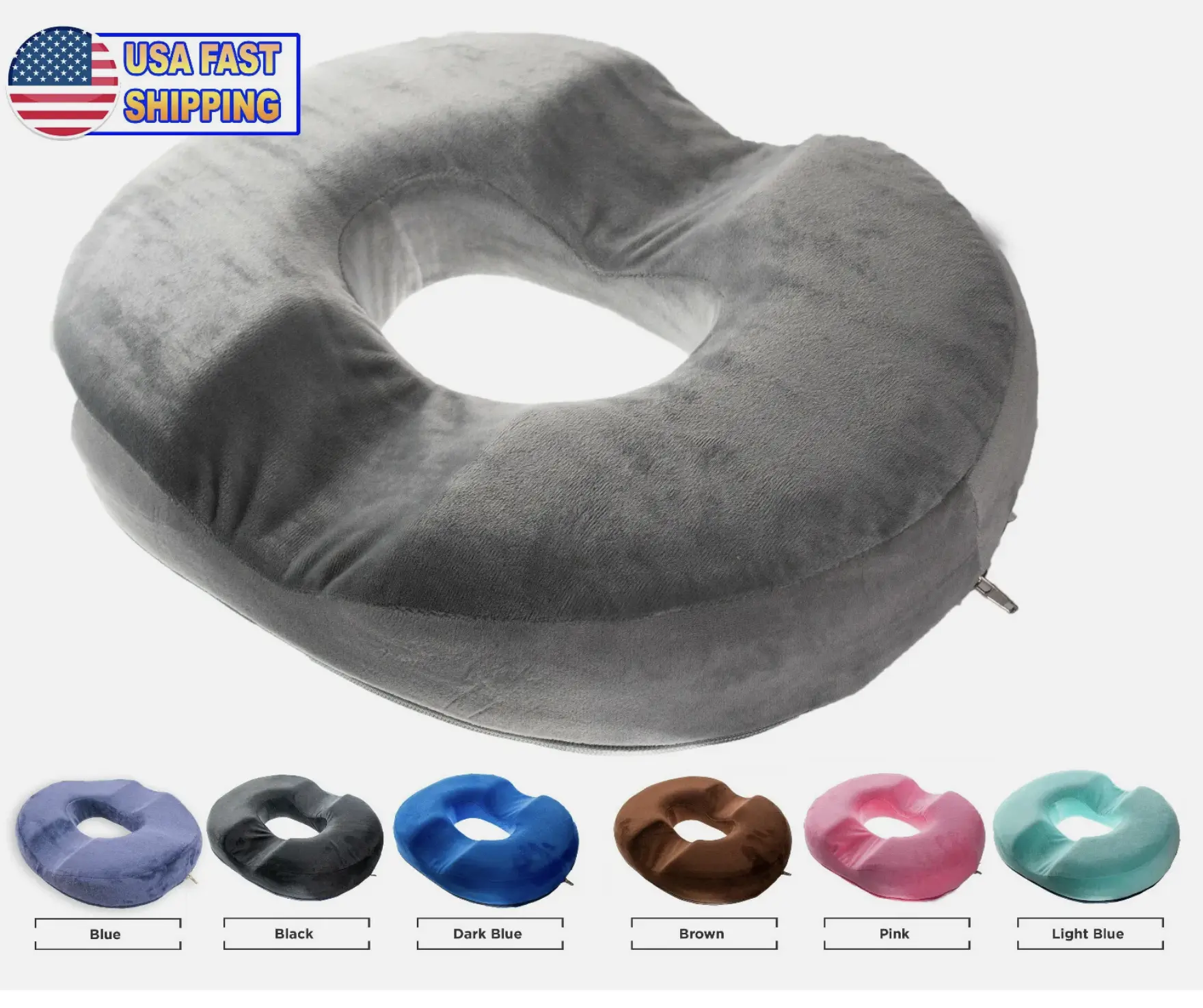 Orthopedic Donut Seat Cushion Memory Foam Cushion Tailbone Coccyx Memory Foam