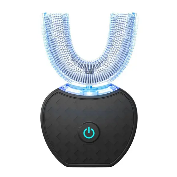 ABS Electric Dual-Color Rechargeable Sonic Rotating Couple Set Tooth Cleaner Smart Teeth Whitener with Intelligent Timer & Quadrant Reminder for Efficient Cleaning