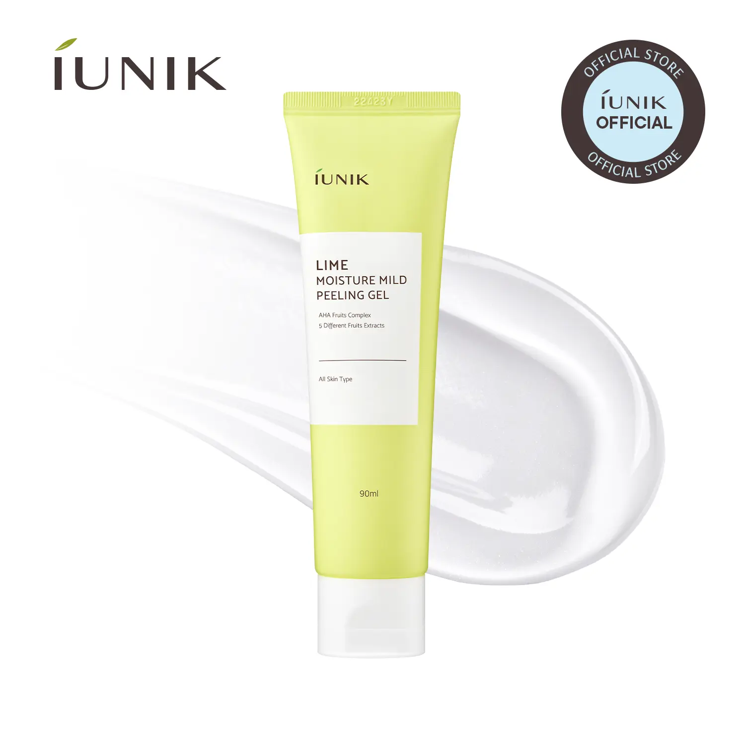 [IUNIK Official] Lime Moisture Mild Peeling Gel | Gentle Exfoliation & Glow Boosting for All Skin Types | 90ml / 3.04 fl oz