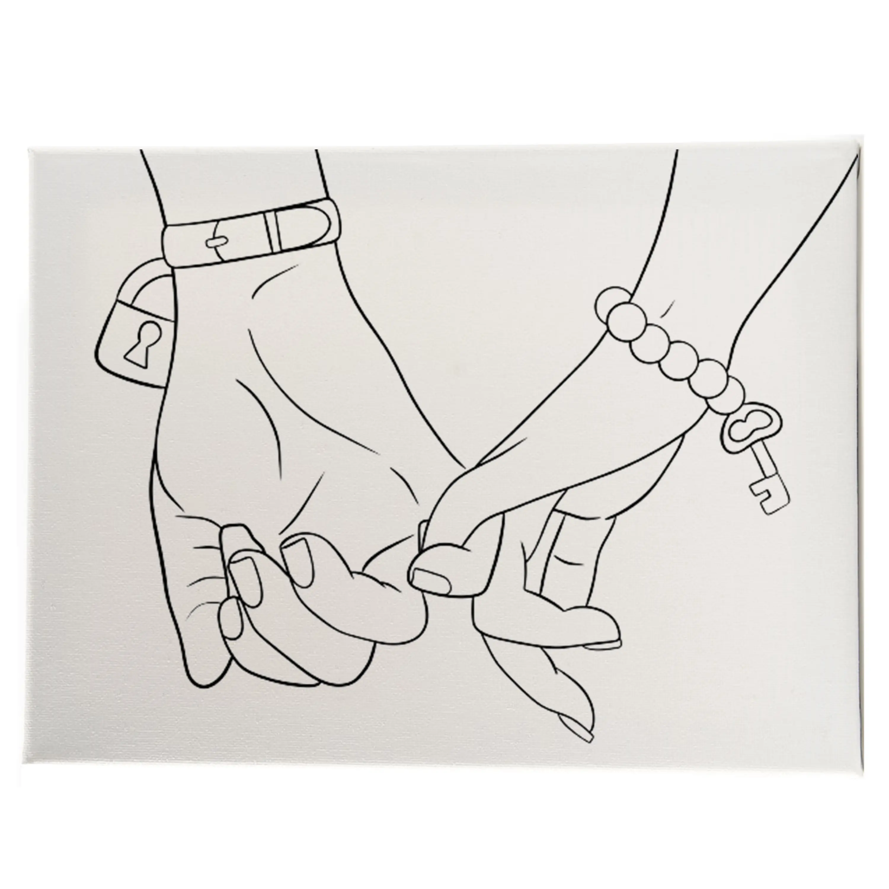 Lock & Key Pre-Sketched Canvas