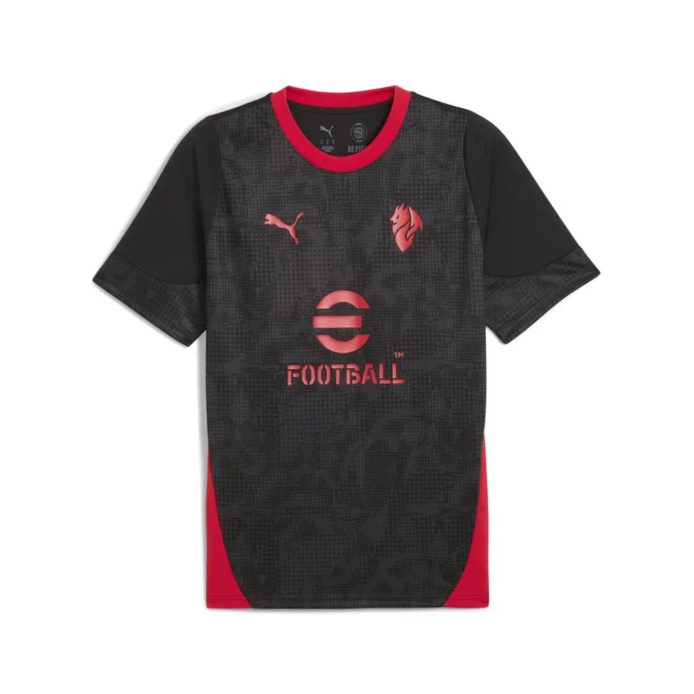 PUMA Mens Ac Milan Crew Neck Short Sleeve Jersey Casual - Black
