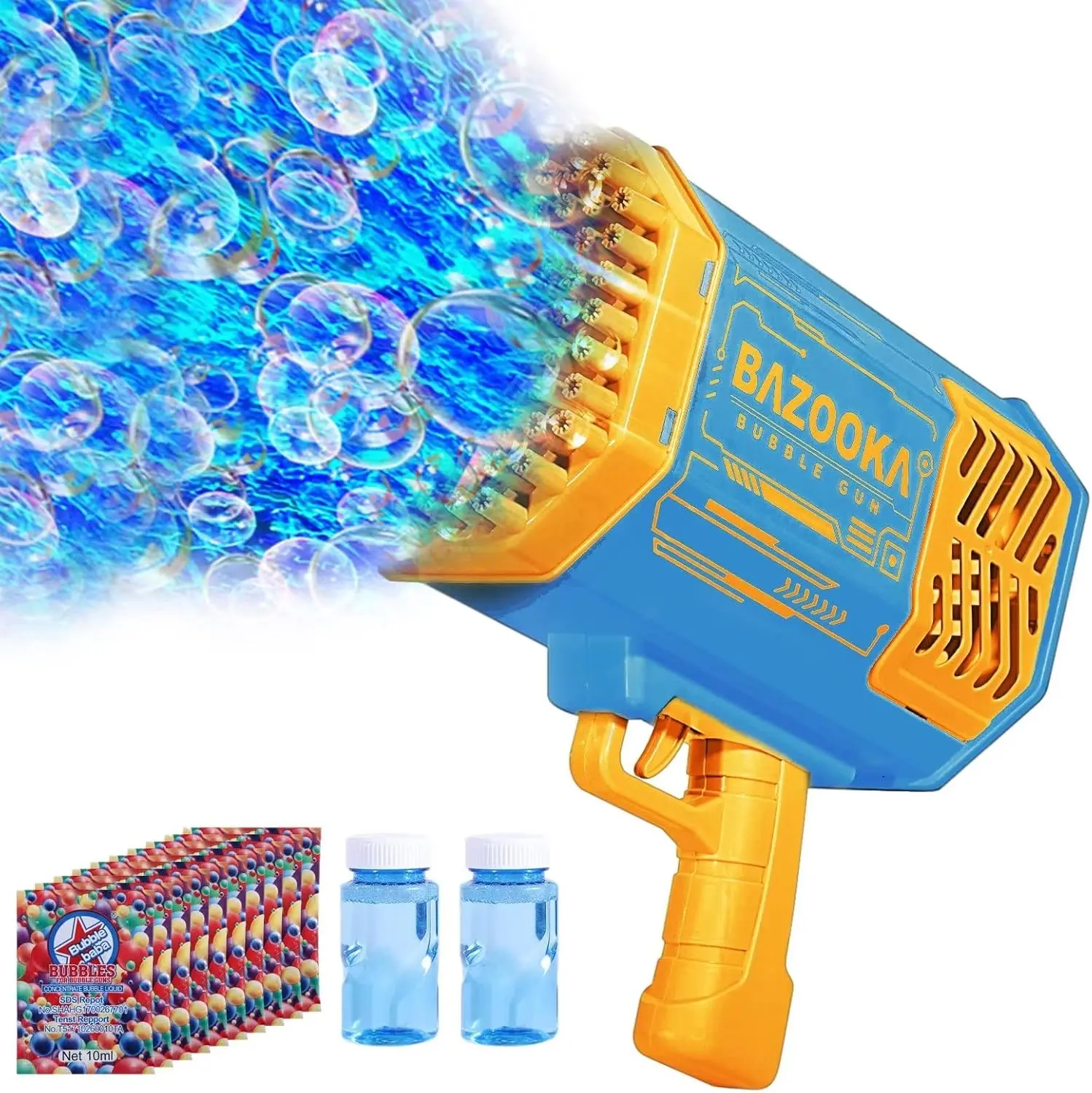 69 Holes Bubble Machine Gun Kids Toys, Bubble Gun with Colorful Lights and Thousands Bubbles, Outdoor Toy Birthday Party Halloween Favors for Boys Girls Age 3 4 5 6 7 8 9 10 11 12 Years Old