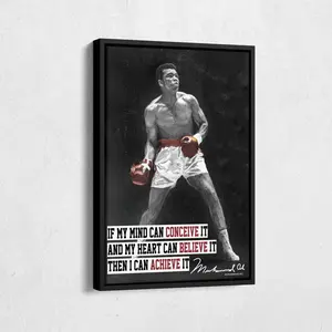 Muhammad Ali Poster, Van Gogh Style Painting Quote Poster, Boxing Print Poster, Wall Art Print Home Decor UnFrame Art