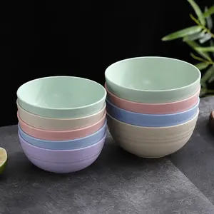 Durable Plastic Bowls Reusable Microwave & Dishwasher Safe, Mixing Bowl Set, Perfect for Cereal Soup Noodles Rice Salad Fruits