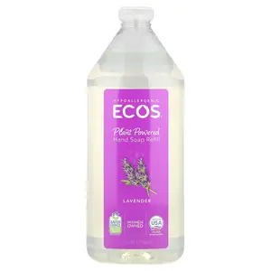 Earth Friendly Products Ecos®, Plant Powered Hand Soap Refill, Lavender, 32 fl oz (946 ml)