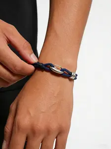 Men's Nylon Braided Nautical Style Hook Buckle Adjustable Bracelet, Perfect Daily Wear & Gift, Outdoor Survival Fashion Accessory