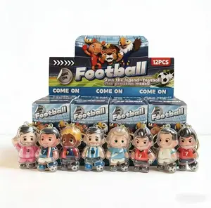 World Cup Soccer Blind Box Keychain, Mini Cartoon Football Star Figure, Fans Collection Gift