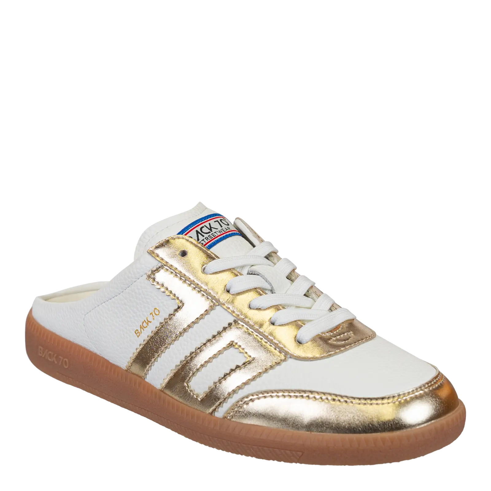 Back 70: EASTER in METALLIC GOLD Backless Sneakers