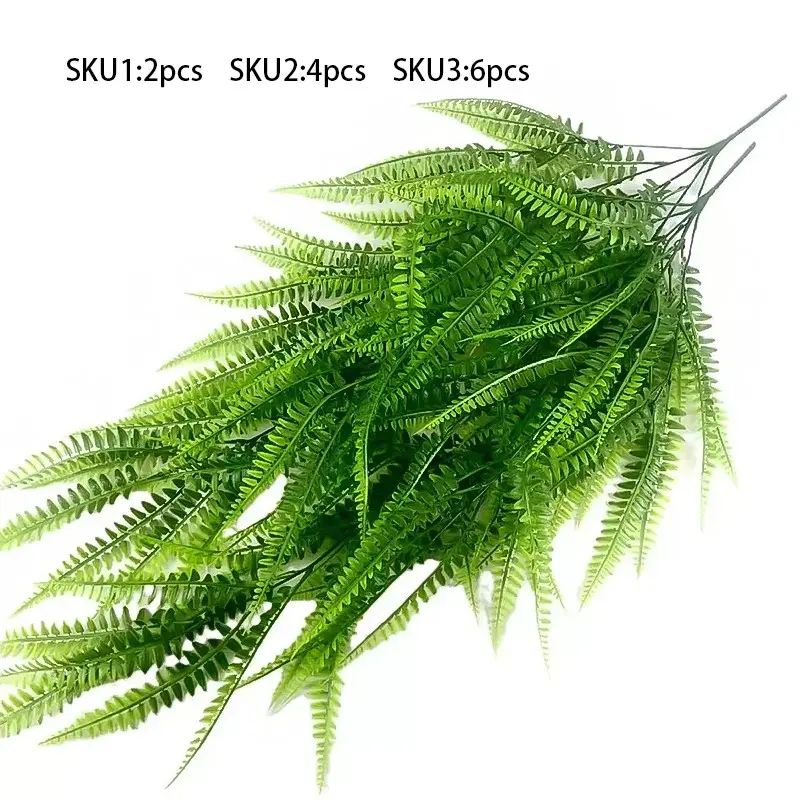 Artificial plant Persian fern vine, simulated green plant, UV-resistant plastic hanging ivy Decoration, suitable for indoor/outdoor, outdoor, porch, courtyard, living room, bedroom, windowsill, balcony, Fake Plants Outdoor