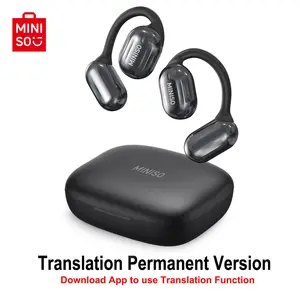 MINISO MS162 Wireless BT Earphones, Open-ear Translator Earbuds, Flex Open Earbuds, True Wireless Earbuds, Wireless BT Earphones Support 150 Languages Translator, BT Translation for iOS and Android, Electronic, Open Ear
