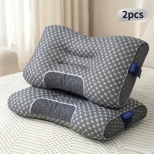 [Breathable Neck Pillows] 2pcs Neck Pillows, Made of Breathable Fabric That Prevents Sweatiness During Long-Term Wear. Features a Removable Zippered Pillowcase, Ergonomically Designed to Fit the Neck for Comfortable Use. Effectively Relieves Shoulder