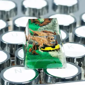 Handmade Epoxy Resin Keycap, Tyrannosaurus Rex Design, Compatible with Cherry Mx Keyboard, Perfect Gift for Son, Father, Boyfriend, Girlfriend