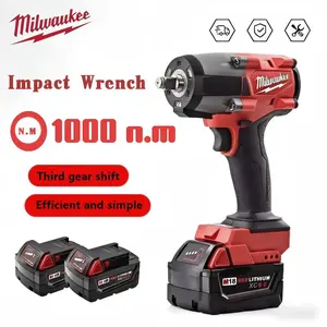 Milwaukee M18 High Torque Impact Wrench – Auto, Industrial, DIY, Brushless Motor, Friction Ring, Powerful 1000 N·m Performance