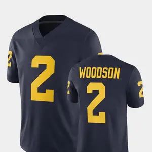 Woodson #2 Navy Football Jersey Shirt, Printed Name & Number, College Style Fan Jersey, Game Day Shirt, Michigan Colors, Gift for Fans