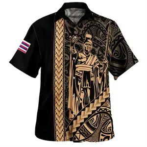 Hawaii Hawaiian Shirt Tribal Polynesian King Kamehameha