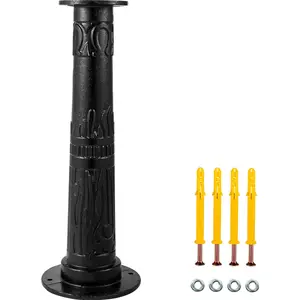 Antique Hand Water Pump Stand For Pitcher And Garden, Cast Iron Well Pump Stand With Pre-Set 0.5 Inch Holes For Easy Installation, Old-Fashion Pitcher Hand Pump Stand For Home Yard Pond Garden Outdoors, Black