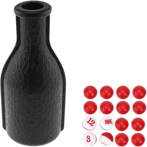 Billiard Pool Shaker Pool Snooker Billiard Table Kelly Pool Shaker Bottle with Red and White Tally Peas