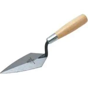 212 MAIN Steel Blade Pointing Trowel - 45-5 Model, 5x2.5in Size, Wooden Grip for Outdoor Leisure and Cycling Maintenance