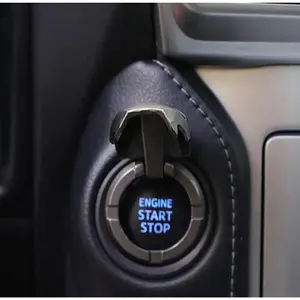 Universal Anti-Scratch Aluminum Alloy Car Engine Start Stop Push Button Ignition Cover Decoration Stickers for Cars