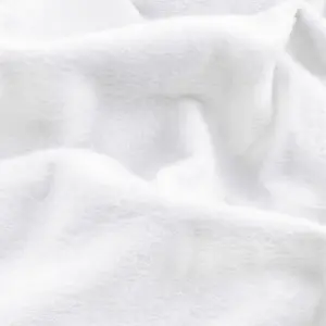 Minky Fabric by The Yard 1 X 60 Inch, Wide Precut Fleece White Cuddle Soft Plush Solid Fabric for Blanket Pillow Cover Scarf, Sewing Craft DIY Material for Baby Blankets, Home Sewing Gift