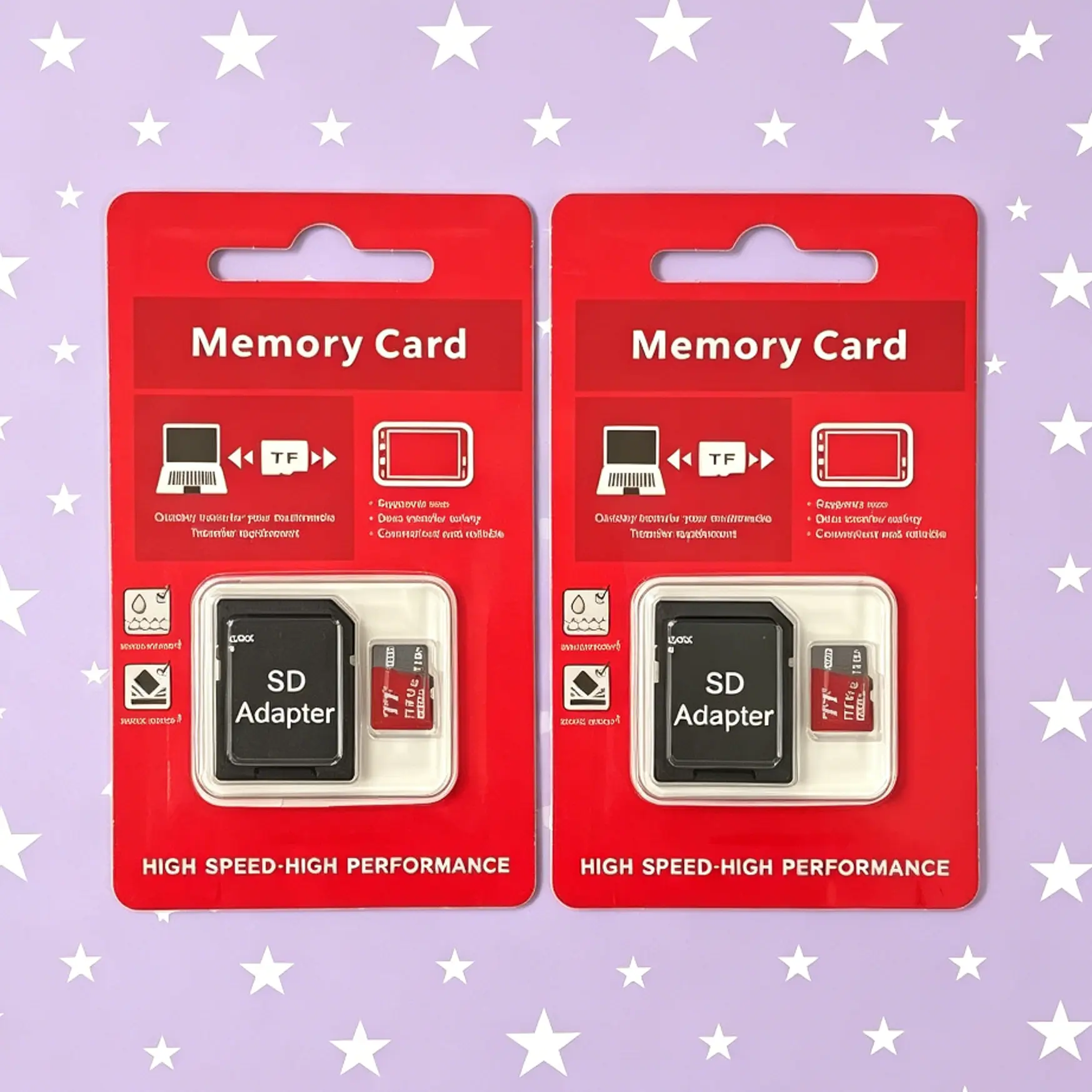2 Pack 1TB TF Micro SD Memory Cards with SD Card Adapter,+Card reader, Suitable for Cameras, Smartphones & Dashcams