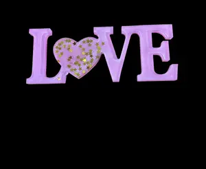 Resin Love Sign with Heart Design for Home Garden Decor and Gifts Unique Stylish Resin Material Ideal for Love Enthusiasts
