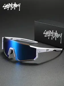SUPKLEY Athlete’S Must Have! Dominate Your Workout In Style. The Full Coverage Design Shields Your Eyes From Wind, Dust, And Uv Rays, Making Them Perfect For Cycling, Hiking, Or Hitting The Gym. Polarized Cycling Glasses Polarized Sports Sunglasses