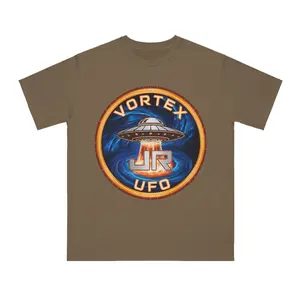 Vortex UFO JR Patch T‑Shirt — Retro UFO Badge Graphic Tee