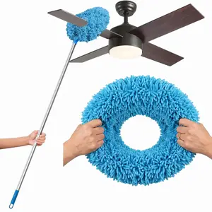 Extendable Microfiber Duster,  1 Count Versatile & Washable & Reusable Duster for High Ceilings, Fans, Furniture & Cars, Household Cleaning Tool