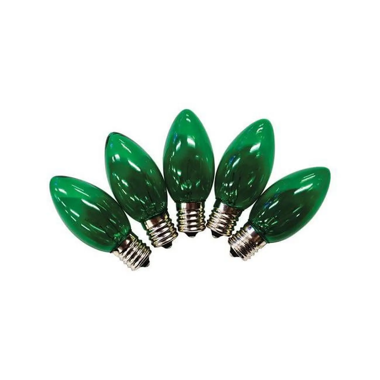 C9 Christmas Light Bulbs, Green, 1 in. - 25 Lights