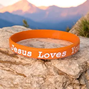 Jesus Loves You Silicone Bracelet for Adults