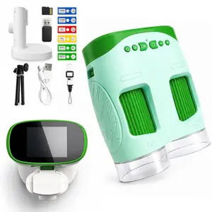 Portable Handheld Digital Microscope Camera, 2.0 Inch Screen, 1000x Magnification, Photo and Video, Stem Science Toy for Ages 3-12