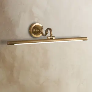 Elegant Brass Vanity Light - Adjustable Wall Light for Bathroom and Home Decor - Mid Century Modern Style Wall Lamp - Decorative Lighting Fixture for Stylish Interiors