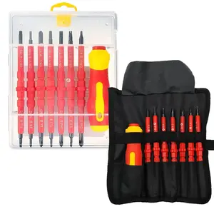 8 Piece Screwdriver Tool Set, Multi-Functional Home Furniture Repair Kit, Cr-V Interchangeable DIY Tools, Replaceable Screwdriver Bits, Precision Screwdriver, Easy Storage