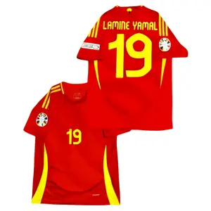Lamine Yamal #19 Home Retro Jersey – Vintage Style Football Shirt, Lightweight Breathable Soccer Fan Gear