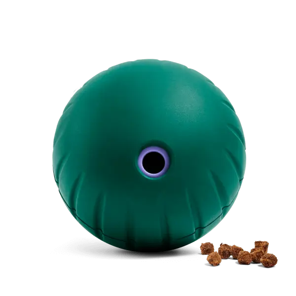 Woof Walkabout - Enrichment Dog Toys Puzzle and Treat Dispenser - Adjustable Difficulty for Kibble and Treats - Durable Rubber - Easy to Clean