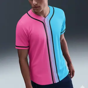 KXK Baseball Jersey – Classic Button-Down, Breathable Mesh Fabric, Street Style Outfit for Men & Women