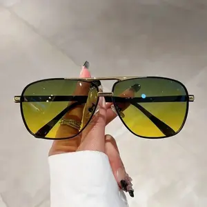 2026 Extra Large Retro Sunglasses, Fashionable Polarized and Photochromic Sunglasses for Men and Women, Double Bridge Design, Driving Sunglasses