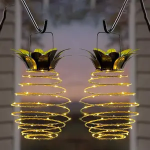 Solar Powered Hanging Lantern Light, Waterproof Solar Pineapple Light, Outdoor Light for Garden, Yard Porch Lawn Backyard Landscape Pathway Patio Outside Gardening