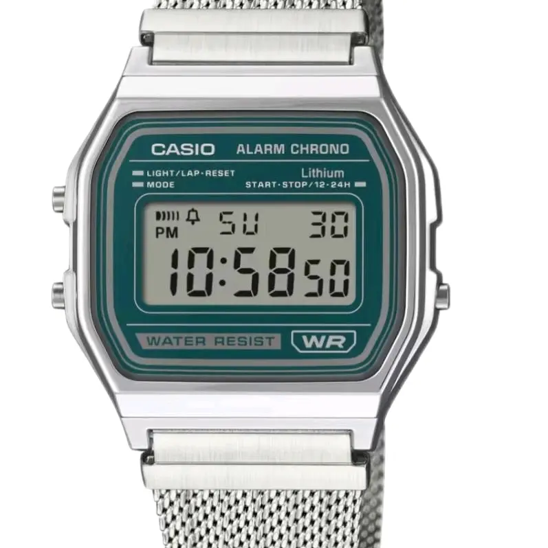 A158WEM-3 Brand new Casio Vintage mesh bracelet latest design unisex watch
