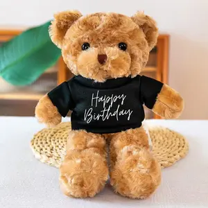 Personalized Teddy Bear, 11-Inch Teddy Bear (Including Clothing), Wedding Decoration Teddy Bear, Soft Cuddly Gift, Stuffed Animal Gift, Personalized Gift For Boyfriend Or Girlfriend On Valentine's Day, Birthday, Christmas