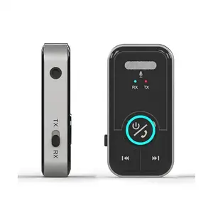 2026 Bluetooth 5.3 Audio Adapter, 2 in 1 Wireless Transmitter & Receiver for Car, TV, Headphones – 3.5mm Aux Connection for Music & Handsfree Calls